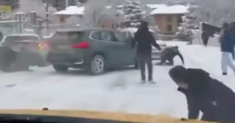 Bursa da korku dolu anlar: Kayan araç vatandaşların arasına daldı