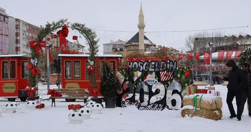 Kırşehir’de yeni yılın ilk günü meydan soğuk havaya teslim oldu