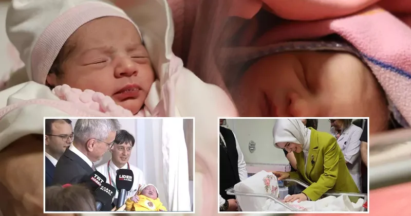 Yeni yılın ilk bebekleri dünyaya gözlerini açtı: Ankara, Elazığ, Malatya... Bakanlar aileleri ziyaret etti