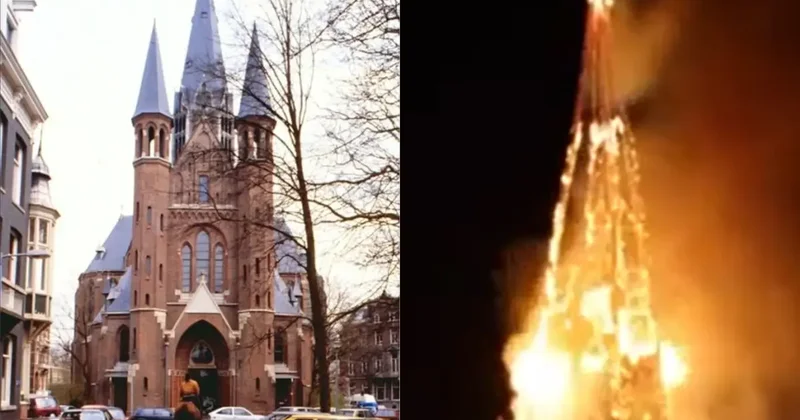 Amsterdam daki Vondelkerk Kilisesi Yangında Yıkıldı