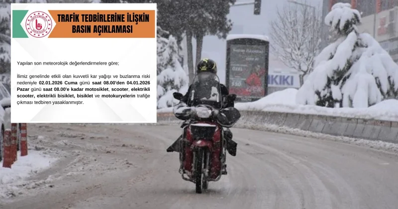 Bartın’da motosikletlerin trafiğe çıkışı yasaklandı Bartın Haberleri
