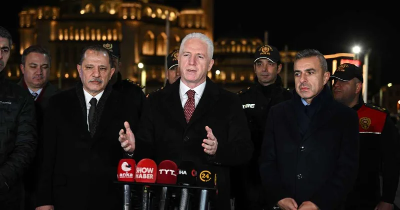 İstanbul Valisi Gül Taksim Meydanı ndaki görevlileri ziyaret etti: Yarın büyük gün