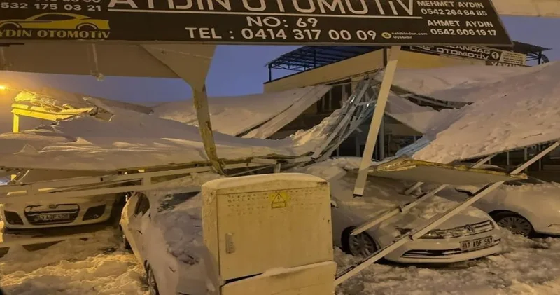 Şanlıurfa’da ağır kış bilançosu: çatılar çöktü, 67 araç hasar gördü