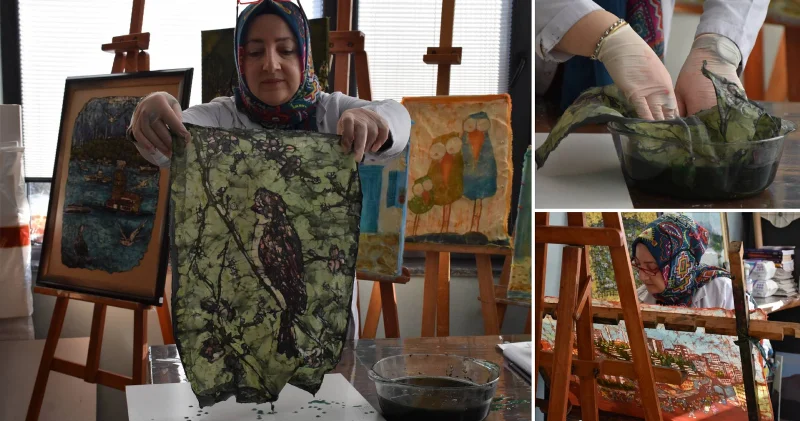 Malezya nın batik sanatı Trabzonlu öğretmenin atölyesinde hayat buluyor Kültür Sanat Haberleri