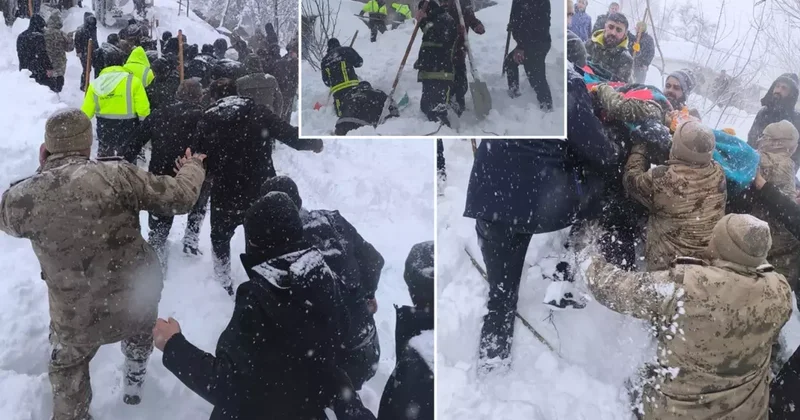 Van da çığ faciası! İşte bölgeden servis edilen görüntüler
