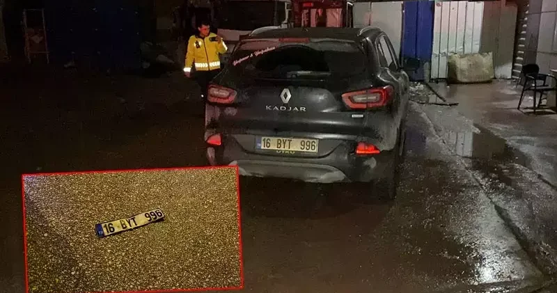 Aracıyla motosikletliye çarpıp kaçan sürücü, düşen plakadan tespit edildi