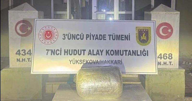 MSB: TSK, Hakkari sınır hattında 5 bin 842 gram uyuşturucu ele geçirdi