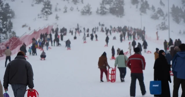 Ergan Kayak Merkezi sömestirin son gününde doldu taştı Erzincan Haberleri