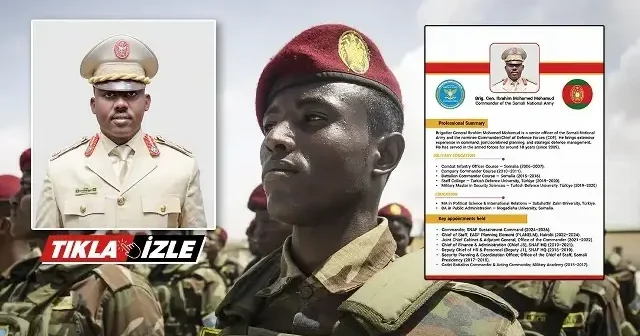 Somali’de Türk ekolü dönemi: Ankara mezunu Genelkurmay Başkanı İbrahim Mohamed Mahmud VİDEO İZLE
