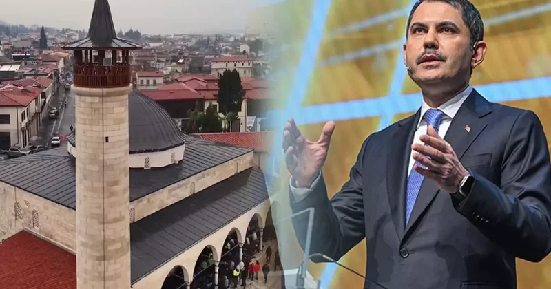 Bakan Kurum dan Habib i Neccar Camii paylaşımı! Yeniden ibadete açıldı