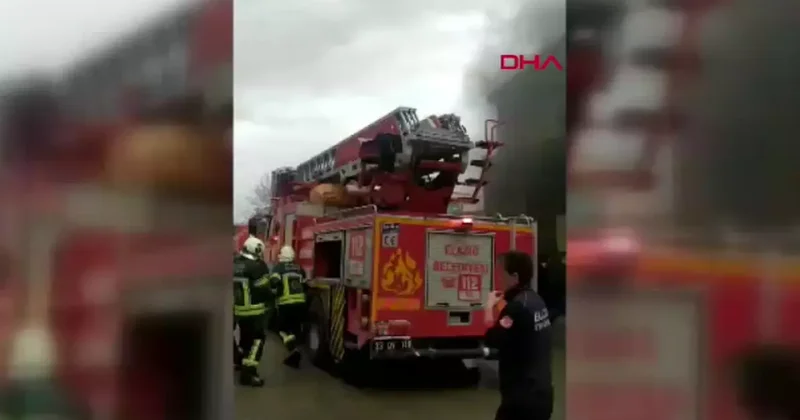 Elazığ’da oto tamircide çıkan yangın!