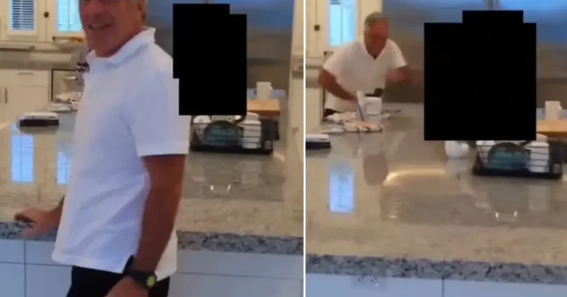 Epstein in mutfakta kız çocuklarını kovaladığı görüntü ortaya çıktı