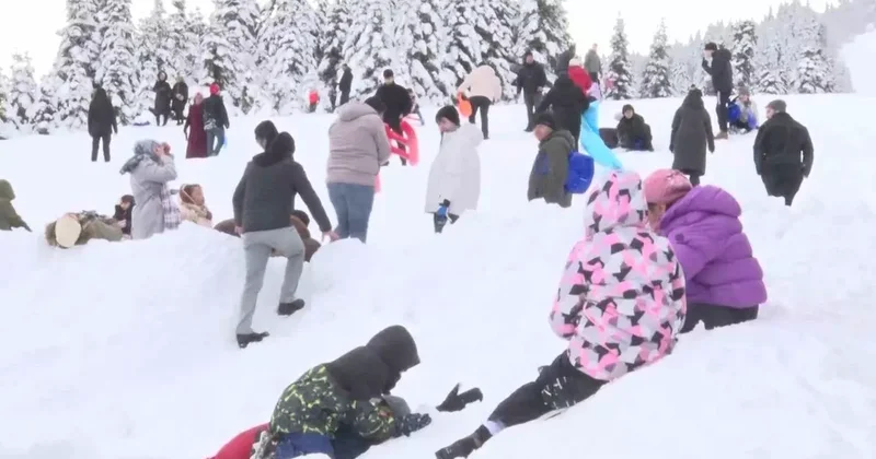 Uludağ’da sömestir tatilinin son gününde yoğunluk sürüyor