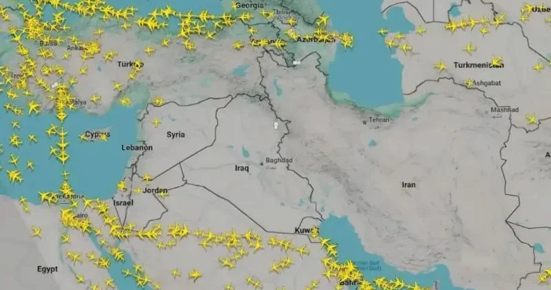 İran’da yaşanan gelişmeler nedeniyle hava trafiğinde yoğunluk Dünya Haberleri