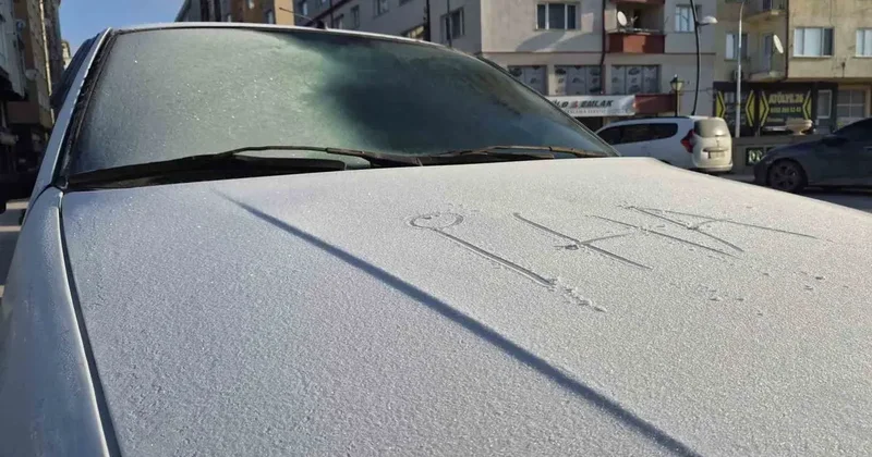 Eskişehir’deki soğuklar arabaları etkiledi