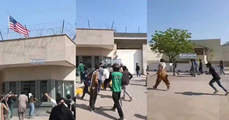 ABD Konsolosluğu nu ateşe verdiler! Hamaney in ölümünden sonra Pakistan da karıştı