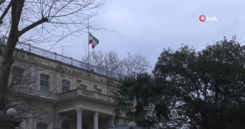 İran Başkonsolosluğu’nda bayrak yarıya indirildi Son dakika haberleri