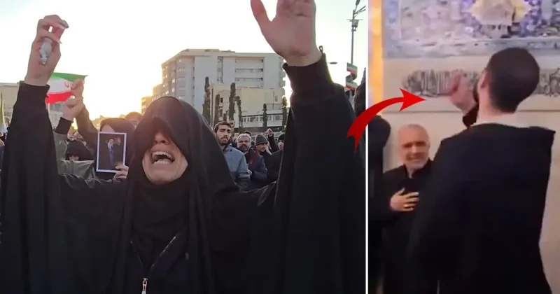 Hamaney in ölümü sonrası halk yasa boğuldu! Kendilerini yumruklayarak ağıt yaktılar