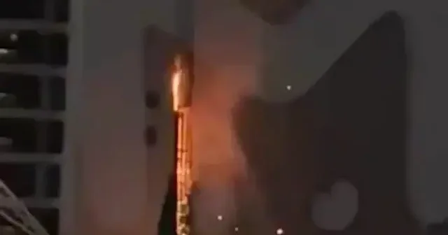 Dubai nin ünlü oteli Burj el Arab a İran füzesi düştü VİDEO İZLE