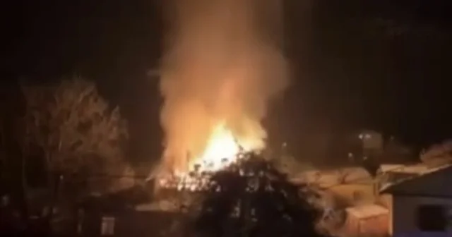 Tokat ta alevler geceyi aydınlattı Tokat Haberleri