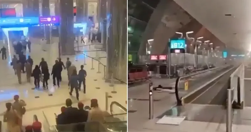 Panikle kaçtılar! Çatışmalarda Dubai Uluslararası Havalimanı vuruldu
