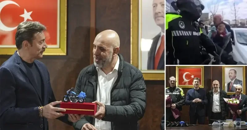 Rahatsızlanan bebeği hastaneye yetiştirmişti: Kahraman zabıta ekibi ödüllendirildi İstanbul Haberleri