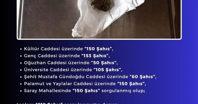 Bingöl de uyuşturucu madde ele geçirildi Bingöl Haberleri