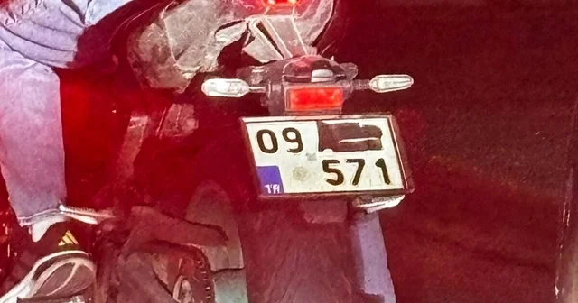 Plakasını gizleyen motosiklet sürücüsüne ceza yağdı Manisa Haberleri