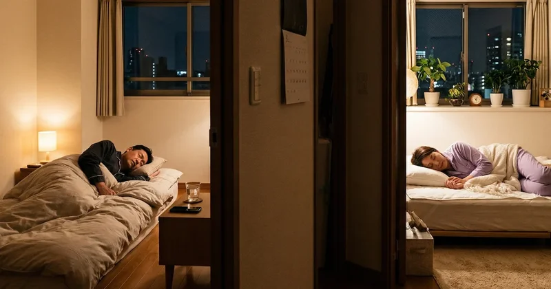 Japon çiftler ayrı ayrı yatıyor: Meğer nedeni buymuş Sözcü Gazetesi