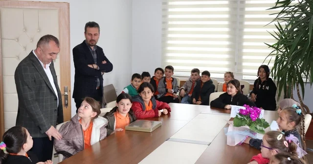 Asarcık ta öğrencilerden belediyeye ziyaret Samsun Haberleri