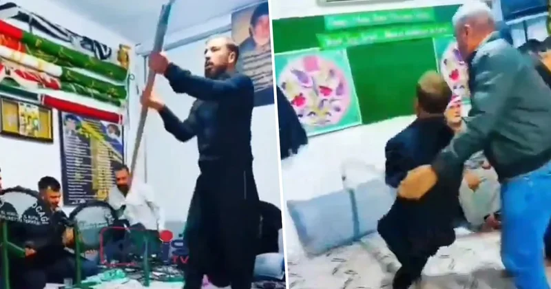 Tarikat dergahında akılalmaz görüntü! Küreği elinden zor aldılar Sözcü Gazetesi