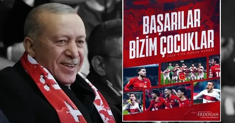 Cumhurbaşkanı Erdoğan dan Dünya Kupası vizesi alan A Milli Takım a tebrik: Alınlarınızdan öpüyorum Gündem Haberleri
