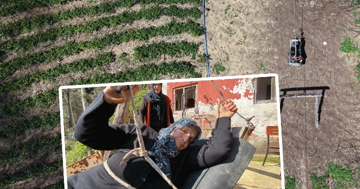 İpe bağlı hayat! 20 yıldır çelik telli teleferikle evine ulaşıyor... Korkuyorum ama ne yapayım