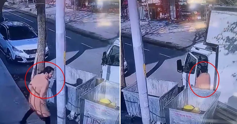Yaptığı rezilliği kimse görmüyor sandı ama kamera kayıttaydı
