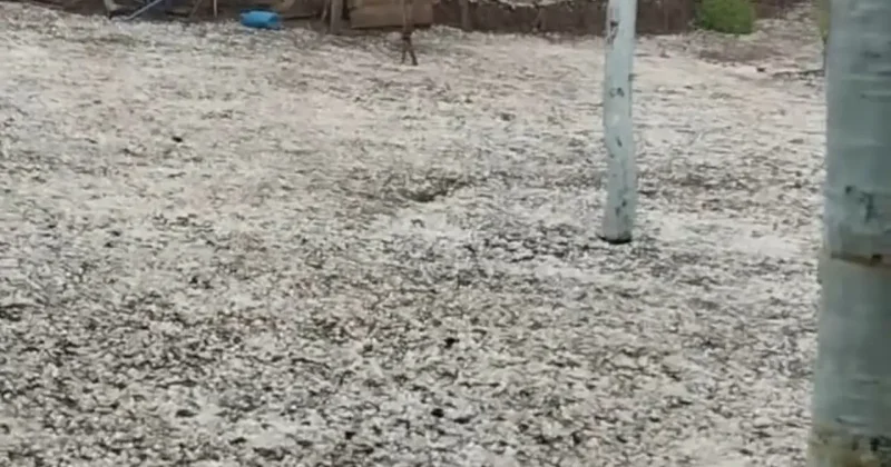 Amasya’da dolu yağışı