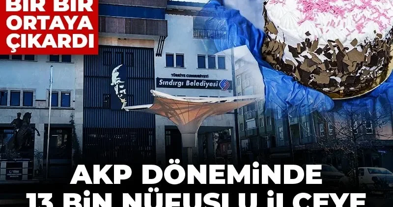 AKP döneminde 13 bin nüfuslu ilçeye 225 bin pasta!