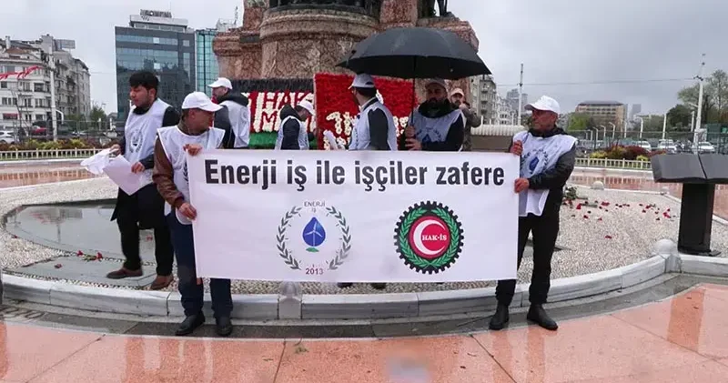 HAK İŞ ten Taksim de basın açıklaması