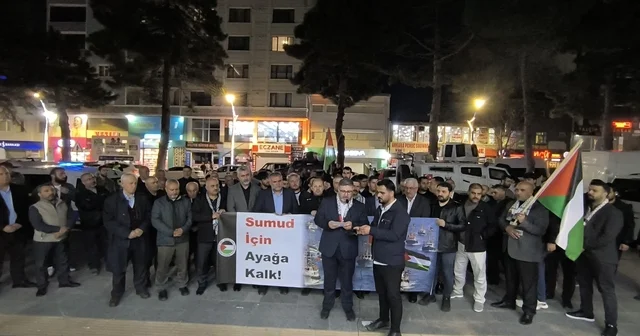 Tatvan da Sumud Filosu na destek eylemi Bitlis Haberleri