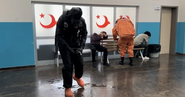 Van Geri Gönderme Merkezi nde KBRN tatbikatı yapıldı Van Haberleri