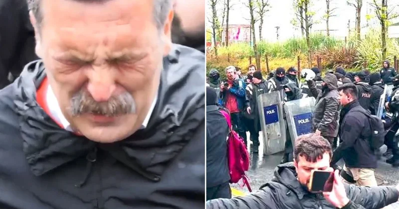 Mecidiyeköy de büyük arbede! Erkan Baş da biber gazına maruz kaldı