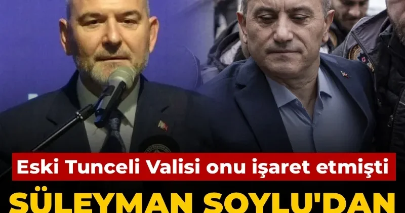 Tutuklu eski Tunceli Valisi onu işaret etmişti: Süleyman Soylu dan Gülistan Doku açıklaması
