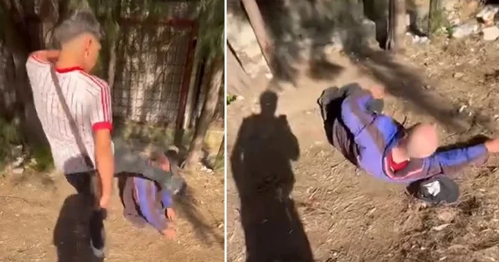 İzmir de şoke eden olay! Görüntüler büyük tepki çekti: Uyuyan yaşlı adamın yüzüne tekme atıp sosyal medyada paylaştılar