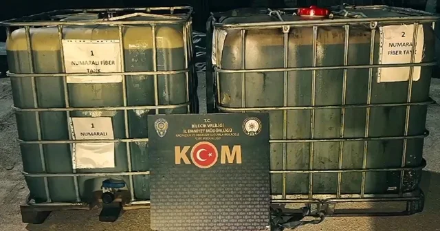 Bilecik te 1900 litre kaçak akaryakıt ele geçirildi Bilecik Haberleri
