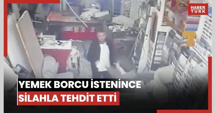 Yemek borcu istenince silahla tehdit etti!