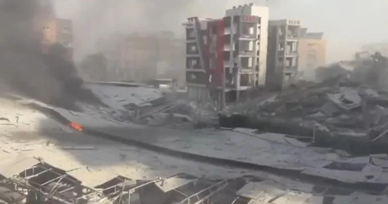 İşgalci İsrail, Lübnan da hastane yakınını bombaladı