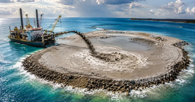 500 bin metreküp tortuyla yeni bir ada inşa etmelerinin bir sebebi var Sözcü Gazetesi
