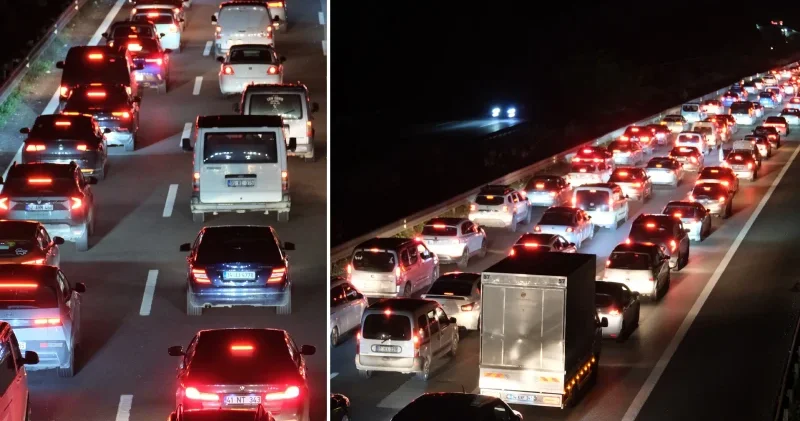 Bayram dönüşü yolculuğunda son gece yoğunluğu Düzce Haberleri