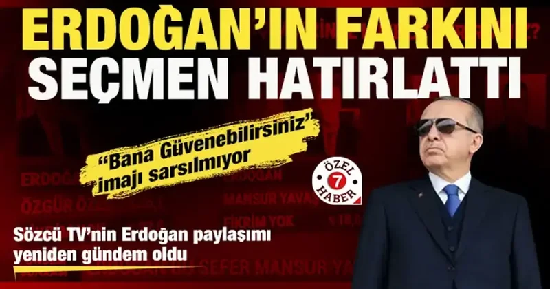 Sözcü TV ekranlarında dev itiraf: Erdoğan Yavaş İmamoğlu ve Özel’e fark attı
