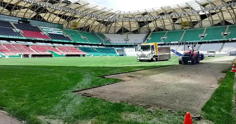 Konya Büyükşehir Stadyumu nun zemininde renovasyon çalışması başlatıldı Fanatik Gazetesi Futbol Haberleri Spor