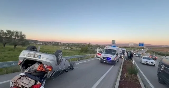 Piknikten dönen ailenin bulunduğu otomobil takla attı: 4 ü çocuk 7 yaralı Aksaray Haberleri